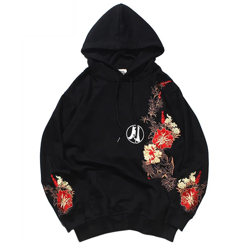 Japanese 2025 embroidered hoodie