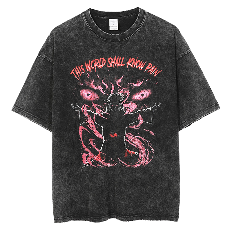 Oversize & Vintage "World in Pain" Shirt