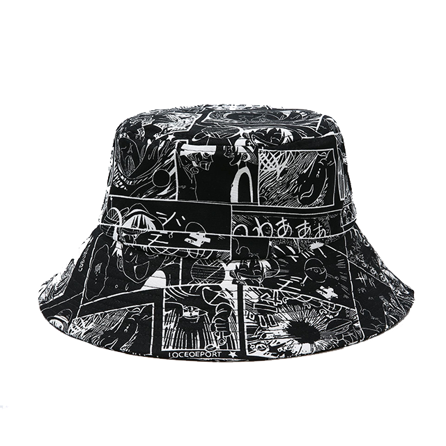 Fishing Hat - One Piece Black & White
